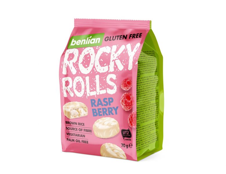 ROCKY ROLLS čokoláda a malina - Ryžové mini chlebíky sladké