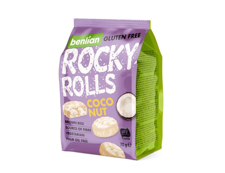 ROCKY ROLLS čokoláda a kokos - Ryžové mini chlebíky sladké